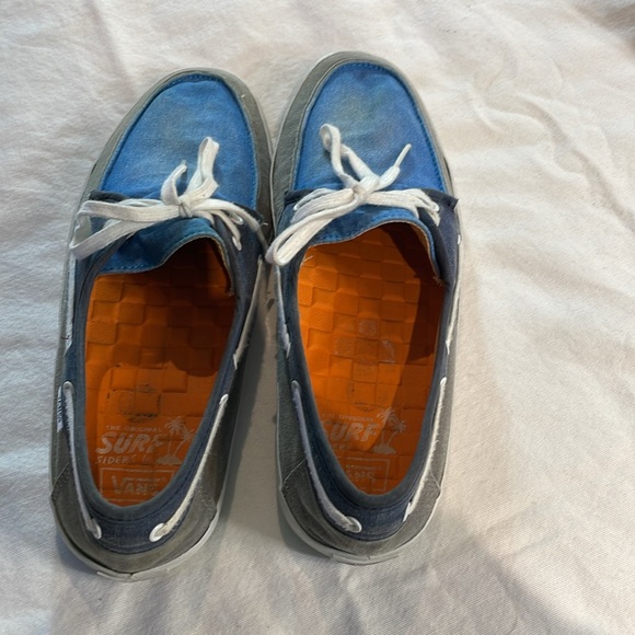 Vans Surf Men’s Chauffeur Washed Tri Tone Boat Shoes in Blue Gray Size 10 - Picture 4 of 5